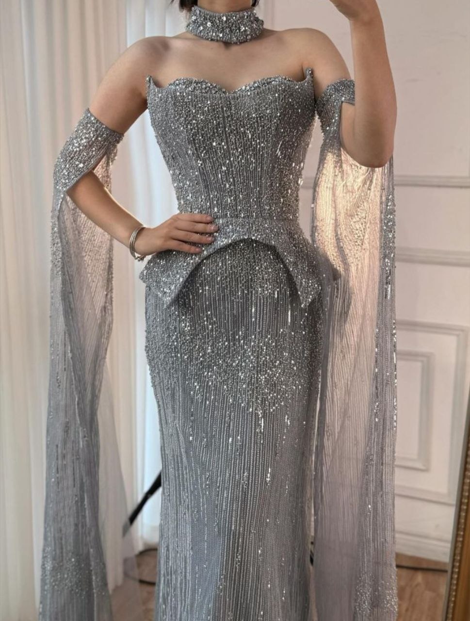 Luxury Silver Dress